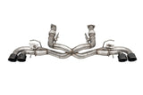 Corsa 2020-2025 Corvette C8 3in Valved Cat-Back 4.5in Blk Quad Tips - Fits Factory NPP Exhaust w/AFM - 21106BLK