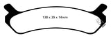 EBC 92-94 Hyundai Sonata 2.0 Redstuff Rear Brake Pads - DP31017C