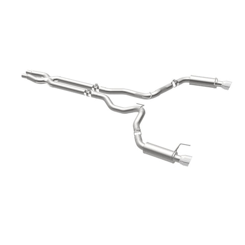 MagnaFlow Cat Back, SS, 3in, Competition, Dual Split Polished 4.5in Tips 2015 Ford Mustang GT V8 5.0 - 19101