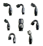 Fragola -12AN Real Street x 120 Degree Hose End Black For PTFE Hose - 681212-BL