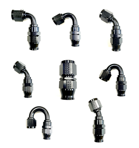 Fragola -12AN Real Street x 120 Degree Hose End Black For PTFE Hose - 681212-BL