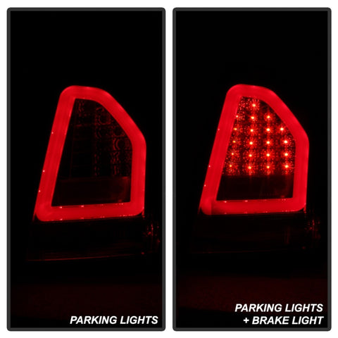 Spyder 05-07 Chrysler 3000C Verison 2 Light Bar LED Tail Lights - Red Clear (ALT-YD-C305V2-LED-RC) - 5083364