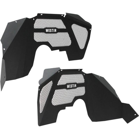 Westin 07-18 Jeep Wrangler JK Inner Fenders - Front - Textured Black - 62-11005