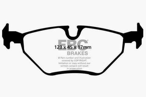 EBC 99-02 BMW Z3 2.5 Yellowstuff Rear Brake Pads - DP41289R