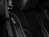 PRP 12-14 Ford Raptor Front Seat Covers (Pair) - Black w Silver Stitch - B068-06