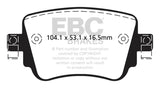 EBC 15-21 Volkswagen GTi 2.0 Turbo Yellowstuff Rear Brake Pads - DP42201R