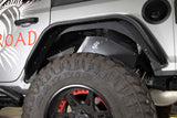 Fishbone Offroad 2018+ Jeep Wrangler JL Rear Pair Aluminum - Black Powdercoat Inner Fenders - FB33130R