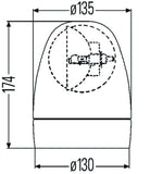 Hella Rotating Beacon H12V Amber Lamp 2Rl - 007337021