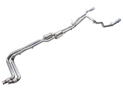 AWE Tuning 2025+ RAM 1500 3.0TT Rebel 0FG Cat-Back Exhaust w/ Chrome Silver Tips - 3015-32531