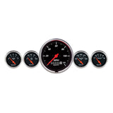 AutoMeter Gauge Kit 5 Pc. 3-3/8in. & 2-1/16in. Elec. Speedometer Designer Black - 1440
