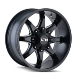 ION Type 181 20x9 / 5x127 BP / -12mm Offset / 87mm Hub Satin Black/Milled Spokes Wheel - 181-2952M12