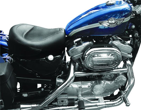 Mustang 82-03 Harley Sportster Wide Touring Solo Seat - Black - 75759