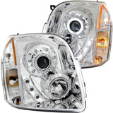 ANZO 2007-2014 GMC Yukon Projector Headlights w/ Halo Chrome (CCFL) - 111147