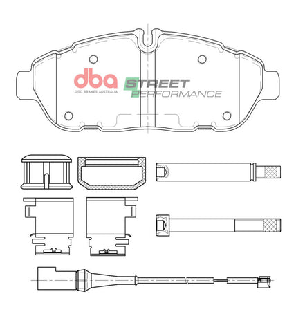 DBA 20-22 Ford Transit-150 AWD (6 Lug) Front SP Performance Brake Pads - DB15112SP