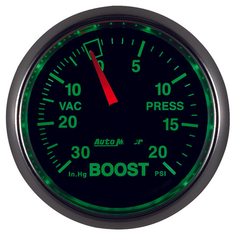 Autometer GS 52mm 30 in Hg/20 psi Mechanical Vacuum/Boost Gauge - 3807