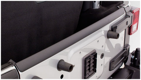 Bushwacker 07-18 Jeep Wrangler Trail Armor Hood and Tailgate Protector Excl Power Dome Hood - Black - 14013