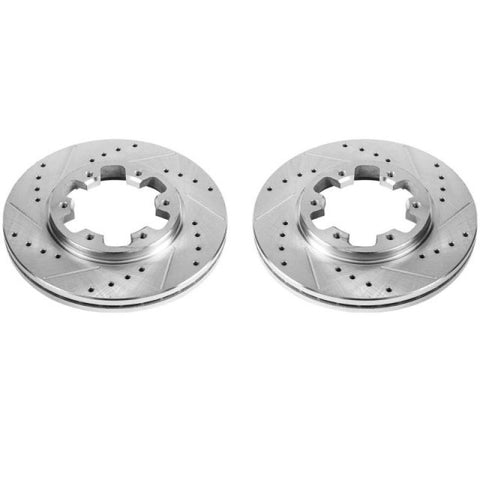 Power Stop 85-86 Nissan 720 Front Evolution Drilled & Slotted Rotors - Pair - JBR360XPR