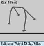 Cusco Safety 21 2-Passenger 4-Point BLK Roll Cage Subaru WRX GDA 01-07 (S/O/No Cancel) - 666 270 C20
