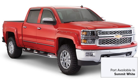 Bushwacker 16-18 Chevy Silverado 1500 Fleetside Pocket Style Flares 4pc - Summit White - 40957-14