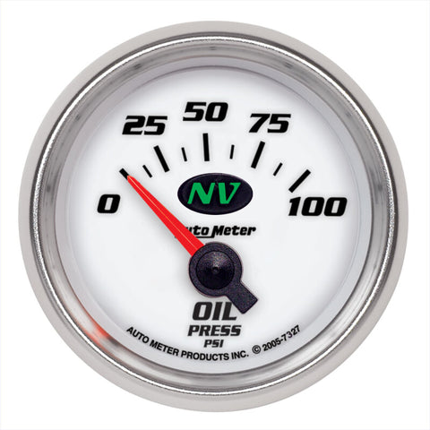AutoMeter Gauge Oil Pressure 2-1/16in. 100PSI Electric NV - 7327