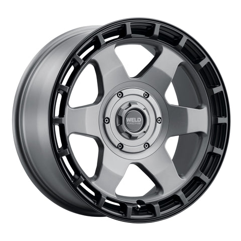 Weld Off-Road Ridge 20x9 - 8x165.1 BP - ET0 - 125.1mm CB - Satin Gunmetal Wheel (Black Ring) - W15109082500