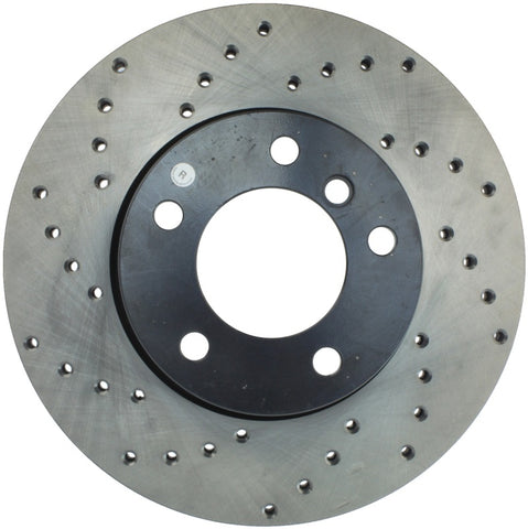StopTech 08-10 BMW 128i Cross Drilled Right Front Rotor - 128.34077R