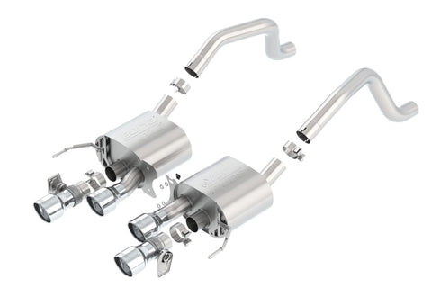 Borla 15 Chevy Corvette C7 ZO6 6.2L w/o AFM w/ NPP ATAK Quad RD RL AC Tips Center Rear Exit Exh - 11905