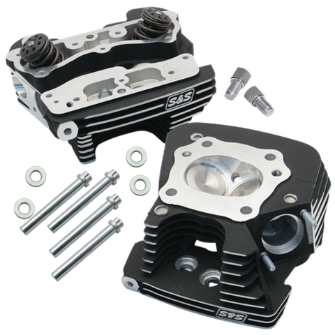 S&S Cycle 99-05 BT Super Stock 79cc Cylinder Head Kit - Wrinkle Black - 90-1293