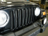 Rampage 1997-2006 Jeep Wrangler(TJ) Grille 3D Single Piece - Black - 86514
