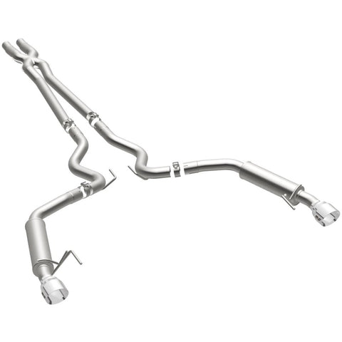 MagnaFlow Cat Back, SS, 2.5in, Competition, Dual Split Polished 4.5in Tips 2015 Ford Mustang V6 3.7L - 19099