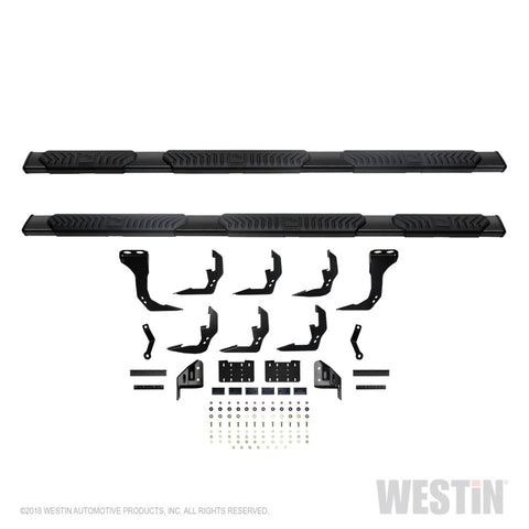 Westin 2019 Chevrolet Silverado/Sierra 1500 Crew Cab (5.5ft) R5 Modular Nerf Step Bars - Black - 28-534685