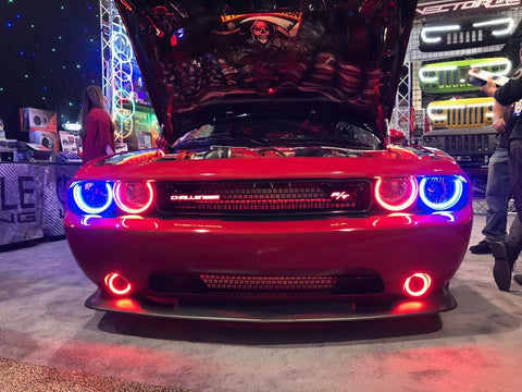Oracle 0814 Dodge Challenger Dynamic Surface Mount Headlight/Fog Light Halo Kit COMBO - 1458-332