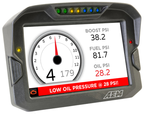 AEM CD-7 Non Logging Race Dash Carbon Fiber Digital Display (CAN Input Only) - 30-5700