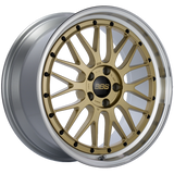 BBS LM 19x9 5x112 ET42 Gold Center Diamond Cut Lip Wheel -82mm PFS/Clip Required - LM250GPK