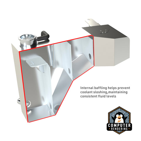 Mishimoto 2011+ Dodge Charger/Challenger / Chrysler 300C Alum Expansion Tank - Micro-Wrinkle Black - MMRT-MOP-11EMWBK