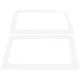 DEI 11-18 Jeep Wrangler JK 2-Door Boom Mat Rear Side Window Trim - 2 Piece - White - 50154
