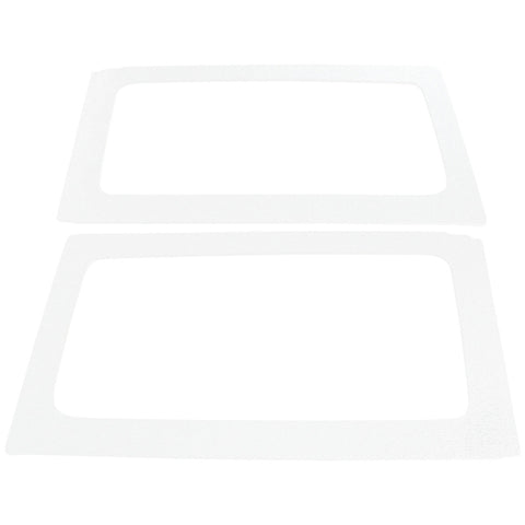 DEI 11-18 Jeep Wrangler JK 2-Door Boom Mat Rear Side Window Trim - 2 Piece - White - 50154