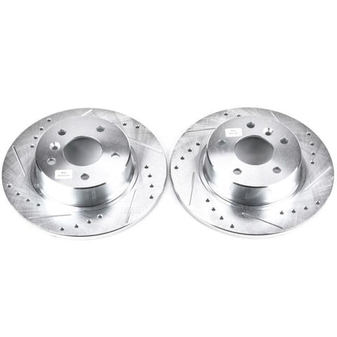 Power Stop 99-04 Land Rover Discovery Rear Evolution Drilled & Slotted Rotors - Pair - EBR485XPR