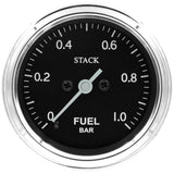 Autometer Stack 52mm 0-1 Bar M10 Male Pro Stepper Motor Fuel Pressure Gauge - Classic - ST3303C