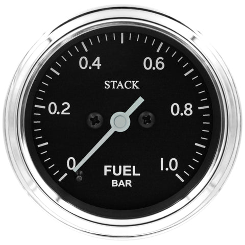 Autometer Stack 52mm 0-1 Bar M10 Male Pro Stepper Motor Fuel Pressure Gauge - Classic - ST3303C