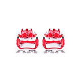 Power Stop 05-18 Nissan Frontier Front Red Calipers w/Brackets - Pair - S3122A