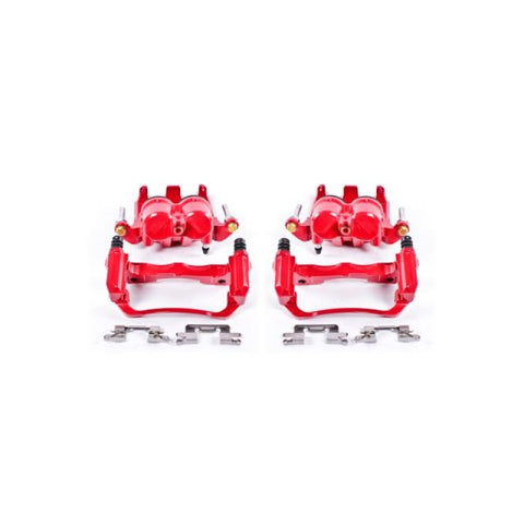 Power Stop 05-18 Nissan Frontier Front Red Calipers w/Brackets - Pair - S3122A