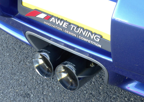 AWE Tuning Optional Porsche 987 Cayman/S Boxster/S Muffler Tip Set - Diamond Black - 3010-23014