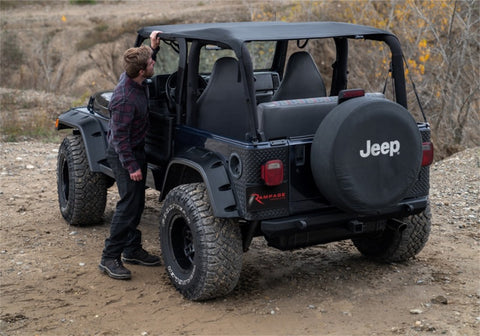 Rampage 97-06 Jeep Wrangler TJ Frameless Trail Soft Top Kit - Black Diamond - 106535