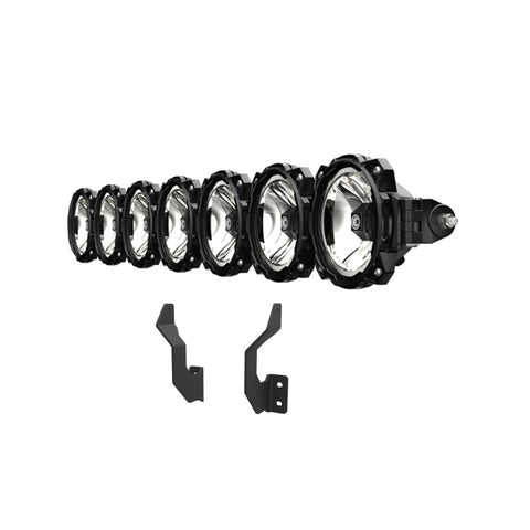 KC HiLiTES 2017+ Ford Super Duty Gravity LED Pro6 7-Light Bar Kit - Front Bumper - 91346