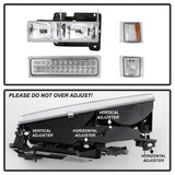 xTune 92-94 Blazer Full Size Corner/LED Bumper Headlights Chrome HD-JH-CCK88-LED-AM-C-SET - 5069559