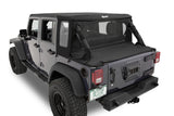 Bestop 07-18 Jeep Wrangler JK 4-Door Halftop Conversion Kit (Premium Black Twill) - 80103-17