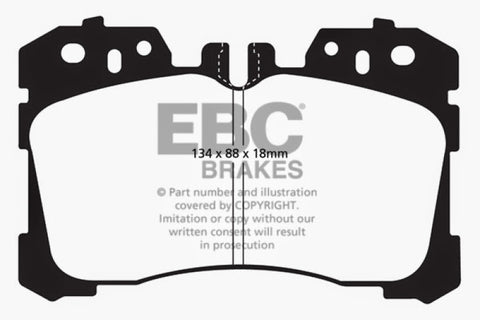 EBC 07+ Lexus LS460 4.6 Greenstuff Front Brake Pads - DP21811