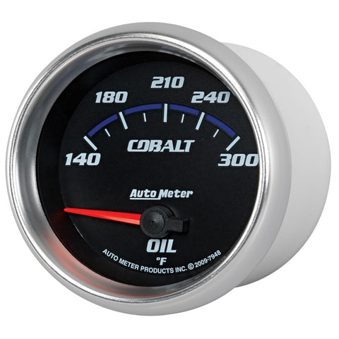 Autometer Cobalt 66.7mm 140-300 Degree F Electric Oil Temperature Gauge - 7948