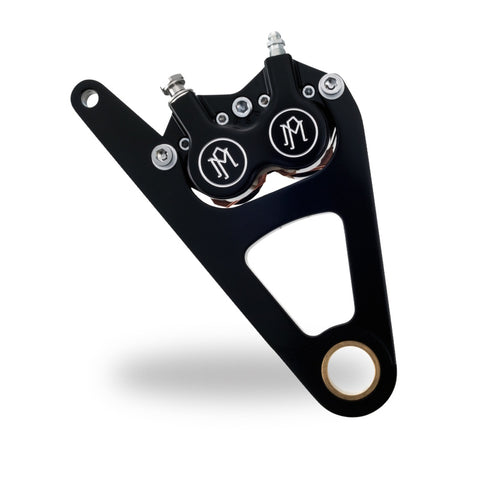 Performance Machine Front 4 Piston Caliper and Bracket - Contrast Cut - 1230-0017-BM